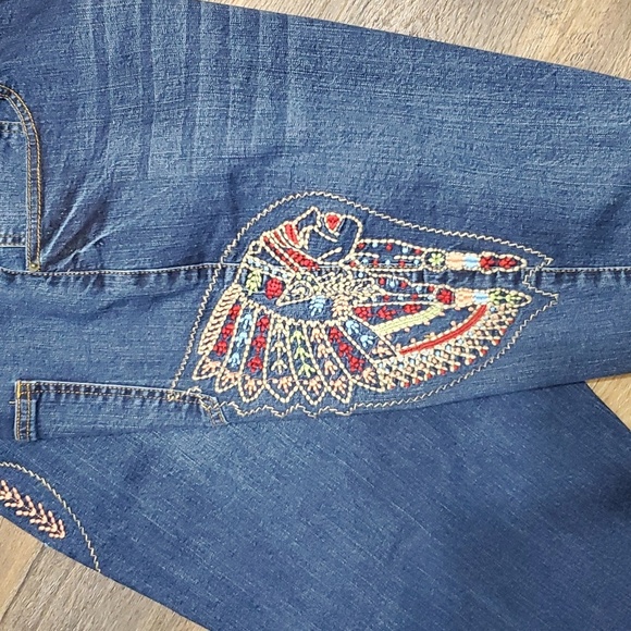 Lucky & Blessed Blue Embroidered Boyfriend Women Jeans - Set of 2 Diff Pairs - Picture 13 of 15